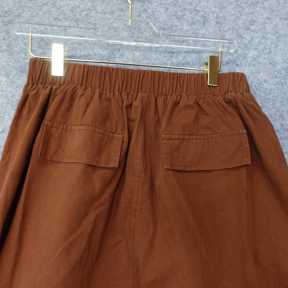 Y2K Lagenlook Cargo Skirt Womens SMALL Brown Forest Grunge Parachute Chocolate - Picture 8 of 13